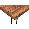 Leonardo End Table Weathered Fir/Black - Boraam: Iron Hairpin Legs, Square Shape, Storage Space - 4 of 4