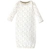 Touched by Nature Baby Organic Cotton Long-Sleeve Gowns 3pk, Llama, 0-6 Months - 2 of 4