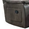 Royal Hampton Fabric Manual Recliner Chair with Pillow Top Arms, Gray - 3 of 4