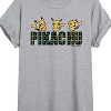 Women's - Pokémon - Plaid Pikachu Oversized Graphic T-Shirt - 2 of 4