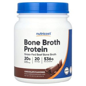 Nutricost Bone Broth Protein, Chocolate, 1.2 lb (536 g) - 1 of 2