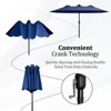 FONTOI Double Sided Outdoor Umbrella with Crank Handle, Rectangular Market Umbrella with 12 Ribs for Patio, Deck, Backyard, Blue, 106.2"*94.5"*181.1" - 4 of 4