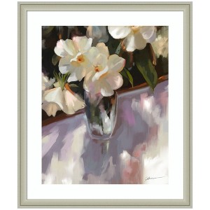 Kate and Laurel Framed Art Shadow Dance by Mary Sparrow, 22x26, Florence Silver - 1 of 4