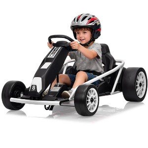 Ride On Go Kart for Kids, 24V 9Ah Battery 2x300W Motors, 8MPH Fast Drifting Circling Car, Electric Ride Toy Slow Start Function, Music, Horn - 1 of 4