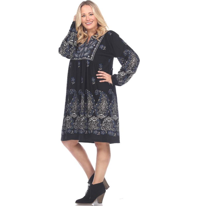 Women's Plus Size Apolline Embroidered Sweater Dress - White Mark, 2 of 4
