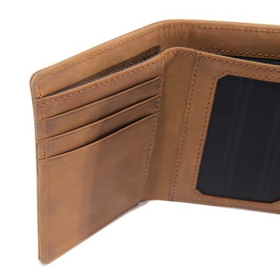 Carhartt Men's Casual Saddle Leather Wallets, Available in Multiple Styles and Colors, Carhartt Brown (Trifold). - image 4