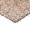 Salmon Orange And Gray Floral Washable Indoor Outdoor Area Rug - 4 of 4