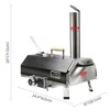 Pizza Oven Portable 12" Outdoor Wood Fired Pizza Oven with Built-in Thermometer Stainless Steel Pizza Stove for Outside, Black Automatic Hexagon - 4 of 4