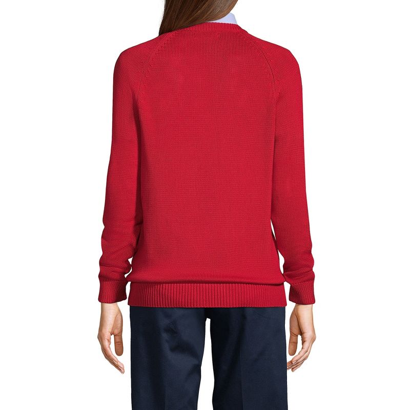 Lands' End School Uniform Women's Cotton Modal Zip-front Cardigan Sweater, 2 of 5