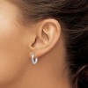 Black Bow Jewelry 3mm Diamond Cut, Polished Sterling Silver Hoops - 15mm (9/16 Inch) - 3 of 4