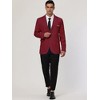 Lars Amadeus Men's Dress Slim Fit Single Breasted One Button Suit Sports Blazer - 3 of 4