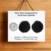 John Bead 2in Black Pom Poms for Crafts DIY Art Creative, 50pcs - 2 of 4