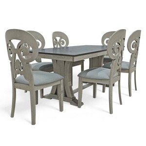 Home Design 7pc Rahma Dining Set Taupe - 1 of 4