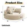 55" Fluffy Corduroy Chenille Foam Swivel Chair,Modern 360° Sleeper Lounge Seat for Living Room or Bedroom–The Pop Home - 4 of 4