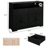 Farmhouse Buffet Cabinet with Drawers & Open Shelf, Sideboard Storage Cabinet - 3 of 4