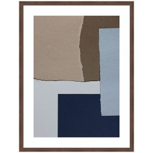Kate and Laurel Torn Paper No6 by Mareike Bohmer Framed Wall Art Print, 32 x 42, Florence Medium Brown - 1 of 4
