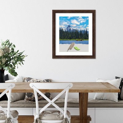 Warm Walnut Narrow Wood Picture Frame 16"x20"