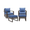 Gymojoy 4 Pieces Outdoor Patio Swivel Chair Ottoman High Back Chair Set - 3 of 4