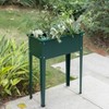 Gardenised Green Freestanding Raised Garden Bed Rectangular Flower Planter - 3 of 4