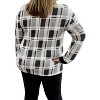 Women's Plaid Long Sleeve Tee - honeyme - 2 of 3