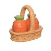 Transpac Easter Carrots in Basket Dolomite Salt and Pepper Shakers Collectables Orange 4.53 in. Set of 3 - 2 of 4