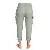 Women's Drawstring Linen Cargo Pants - Venti6 - 3 of 4