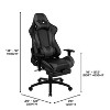 BlackArc Faux Leather Reclining Gaming Chair - Height Adjustable Pivot Arms, Pull-Out Footrest, Headrest & Lumbar Pillows - 4 of 4