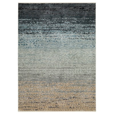 Oriental Weavers Echo ECH09 Blue / Beige Indoor Area Rug - 5'3" x 7'6"