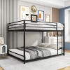 Bunk Bed with Trundle Metal Bunkbeds with Ladder and Full-Length Guardrail - 2 of 4