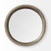 HomeRoots 20" Light Brown Round Wood Indoor Outdoor Serving Tray With Handles - 4 of 4