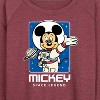 Women's - Disney - Retro Mickey Portrait Lightweight French Terry Wide Neck Long Sleeve Shirt - 2 of 4
