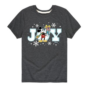 Boys' - Disney - Joy Mickey Christmas Short Sleeve Graphic T-Shirt - 1 of 4