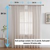 HLC.ME Penelope Faux Linen Textured Privacy Sheer Light Filtering Rod Pocket Curtains Panels, Set of 2 - 4 of 4