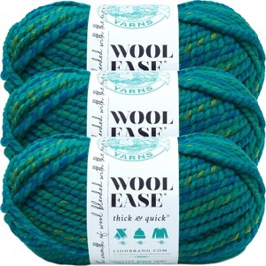 (3 Pack) Lion Brand Wool-Ease Thick & Quick Yarn - Bluegrass - 1 of 3