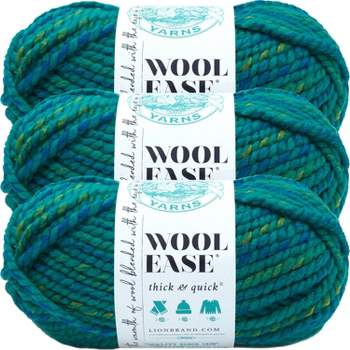 3 Pack) Lion Brand Yarn Wool-Ease Yarn, Fisherman