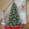 7 1/2' Bryson Pine Hinged Tree with Pine Cones, White Berries & Warm White LED Lights - 2 of 4