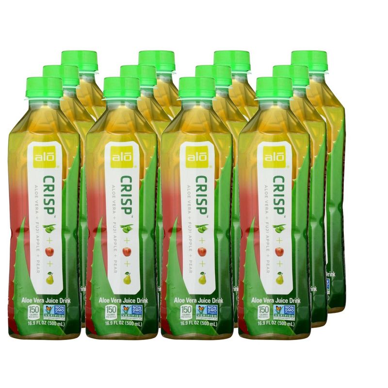 Alo Crisp Aloe Vera + Fuji Apple + Pear Juice Drink - Case of 12/16.9 oz, 1 of 8