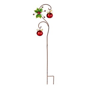 Evergreen 42"H Jingle Bell Garden Stake, Red Bells Outdoor Christmas Decor - 1 of 2