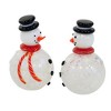 2.75 In Snowman Salt And Pepper Set Blown Glass Christmas Salt And Pepper Shakers - 2 of 3