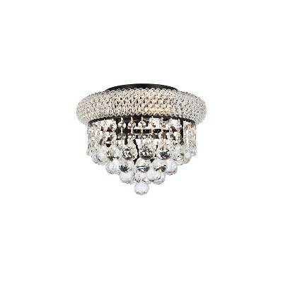 Elegant Lighting Primo 10 inch black flush mount