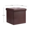 VECELO Folding Storage Ottoman Bench, Versatile Shoestool & Footstool, Bedroom Bench with Storage, Holds up to 660 lb - 3 of 4