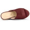 Allegra K Women's Open Toe Padded Insole Slip-on Platform Espadrille Sandals - 4 of 4