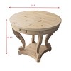 Outdoor Round Coffee Table,Side Table With Wood Grain Distressed Tabletop And 2 Storage Drawers For Dining Room Or Living Room-Coolbibila - 4 of 4