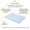 BreathableBaby All-in-One Fitted Sheet & Waterproof Cover, For 38" x 24" Mini Crib Mattress (2-Pack), Light Blue - 3 of 4