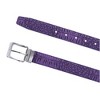 CTM Leather Matte Reversible Croc Print Clamp on Buckle Belt - 3 of 4