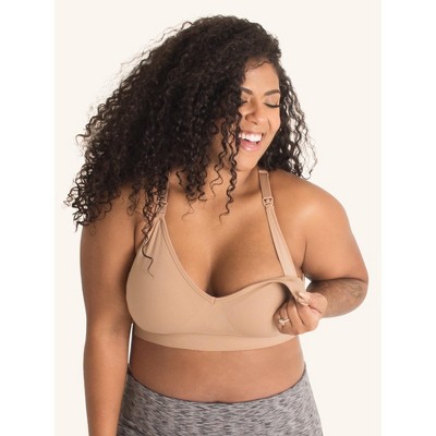 Leading Lady The Alyssa - Seamless Wireless Nursing Bra in Warm Taupe, Size: 3XL.