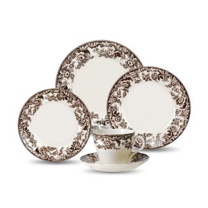 Spode Delamere 5-Piece Place Setting Dinnerware Set – Rich Brown