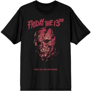 Friday the 13th New Blood Jason Unmasked Men's Black T-shirt