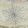 Kurt Adler Christmas Tree Skirt with Crystal Lace Snowflake Design, Ivory, 54in - 2 of 3