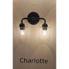 Quorum Lighting Charlotte 2 - Light Vanity in  Matte Black - 2 of 4